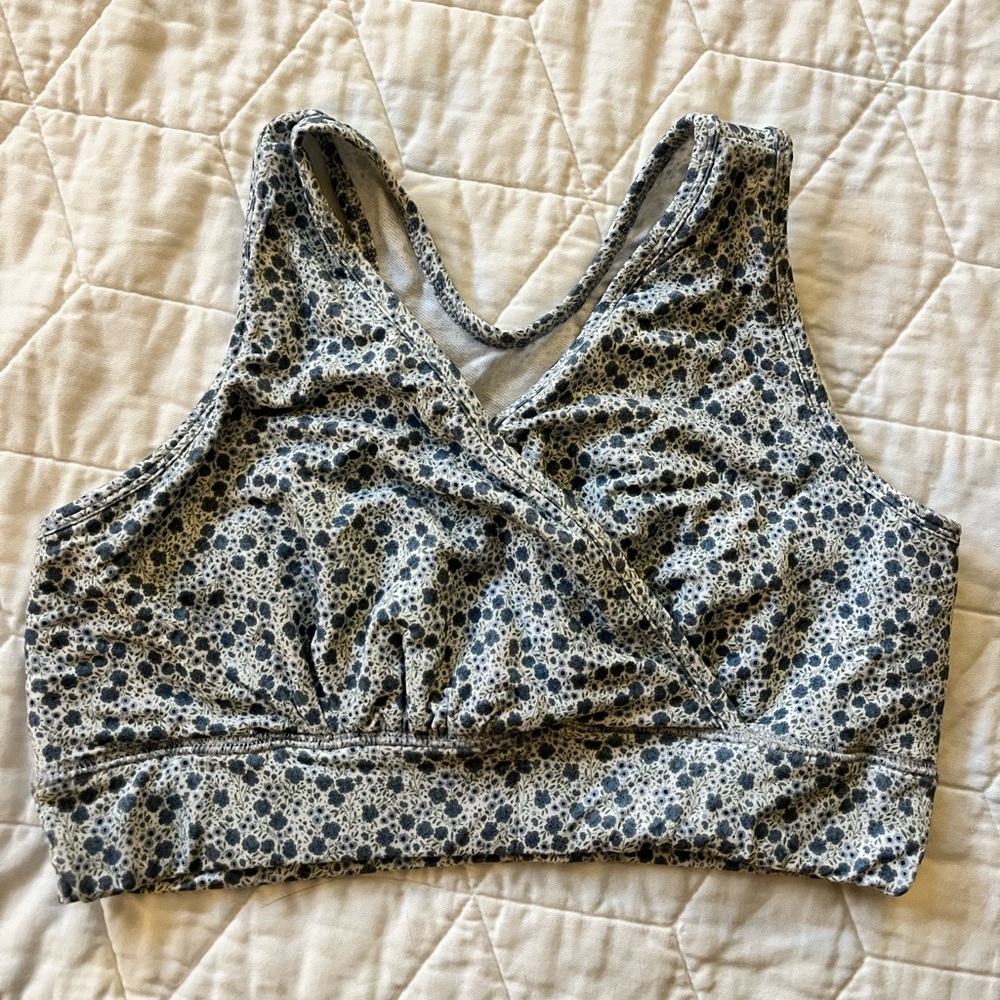 Kindred Bravely Cross front racer back nursing sleep bra L Busty NWOT